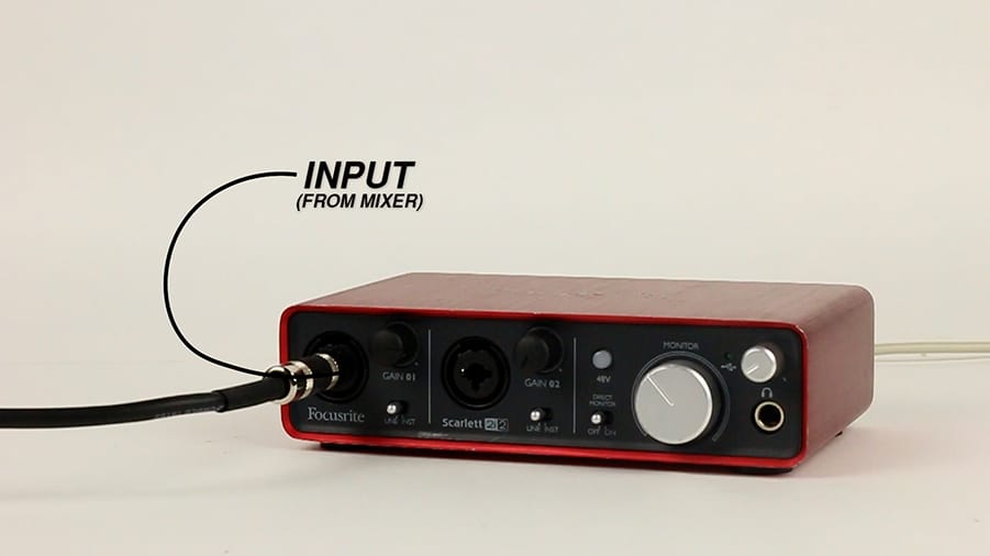 mixer into audio interface